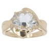 9ct Yellow Gold Cubic Zirconia Solitaire Twist Ring