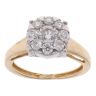 18ct Yellow Gold 0.75ct Diamond Cluster Ring