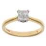 18ct Yellow Gold 0.35ct Princess Cut Diamond Cluster Ring
