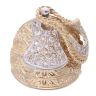 9ct Yellow Gold Cubic Zirconia Saddle Ring