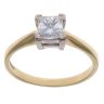 18ct Yellow Gold 0.85ct Princess Cut Diamond Solitaire Ring