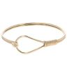 9ct Yellow Gold Patterned Hook Bangle