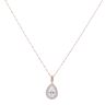 9ct Rose Gold Cubic Zirconia Cluster Pendant and Chain 20"