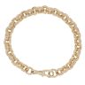9ct Yellow Gold Patterned and Plain Belcher Bracelet 7.5"