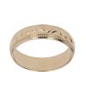 9ct Yellow Gold Patterned Wedding Band 5mm