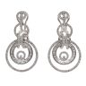 18ct White Gold 2.00ct Brilliant and Baguette Cut Drop Earrings
