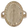 14ct Yellow Gold Our Lady Disc Ring