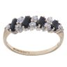 9ct Yellow Gold Cubic Zirconia and Sapphire Fancy Ring