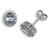 9ct White Gold 0.25ct Diamond & Tanzanite Stud Earrings