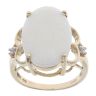 9ct Yellow Gold Opal and Cubic Zirconia Ring