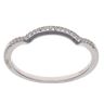 9ct White Gold 0.11ct Diamond Wishbone Ring