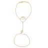 22ct Yellow Gold Hand Poncha Ring Bracelet 7"
