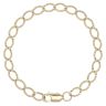 9ct Yellow Gold Oval Curb Bracelet 8"