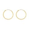 22ct Yellow Gold Daily Wear Diamond Cut Hoop Earrings
