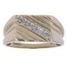 9ct Yellow Gold 0.10ct Diamond Signet Ring
