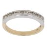 18ct Yellow And White Gold 0.45ct Brilliant Cut Diamond Half Eternity Ring