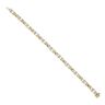 14ct Yellow and White Gold 0.05ct Diamond Bracelet 7"