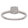 9ct White Gold 0.25ct Brilliant Cut Diamond Cluster Ring