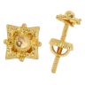 22ct Yellow Gold Square Stud Earrings