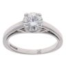 9ct White Gold Moissanite Single Stone Ring