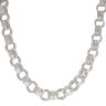 Silver Patterned Cubic Zirconia Belcher Chain 24"