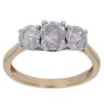 18ct Yellow Gold 1.00ct Brilliant Cut Diamond Trilogy Ring