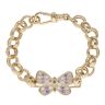 9ct Yellow Gold Cubic Zirconia Butterfly Belcher Bracelet 6.5"