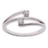 9ct White Gold 0.11ct Diamond Two Stone Fancy Ring