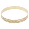 9ct Yellow Gold Two Row Star Patterned Bangle