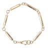 9ct Yellow Gold Bar Links Fancy Bracelet 7.5"