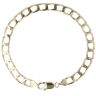 9ct Yellow Gold Square Curb Bracelet 8.5"