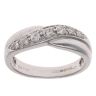 9ct White Gold 0.25ct Brilliant Cut Diamond Crossover Ring