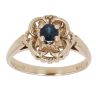 9ct Yellow Gold Sapphire Single Stone Ring