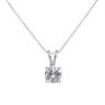 18ct White Gold Diamond Solitaire Pendant And Chain 18"