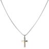 Unique & Co Stainless Steel and Gold IP Plated Cross Pendant and Chain 20"