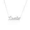 Silver Script Personalised Nameplate Necklace
