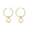 22ct Yellow Gold Fancy Hoop Earring Bali