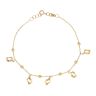 22ct Yellow Gold Leaf Charm Bracelet 7.5"