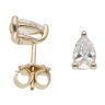 9ct Yellow Gold 1.00ct Pear Cut Lab Grown Diamond Solitaire Earrings