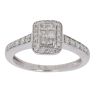 9ct White Gold 0.40ct Princess Cut Diamond Cluster Ring