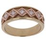18ct Yellow and Rose Gold 0.15ct Brilliant Cut Diamond Clogau Ring