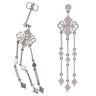 18ct White Gold 0.05ct Brilliant Cut Diamond Drop Earrings