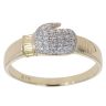 9ct Yellow Gold Cubic Zirconia Boxing Glove Ring