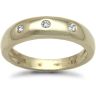 9ctYellow Gold 0.09ct Invisible Set Diamond Trilogy Ring