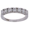 9ct White Gold Moissanite Seven Stone Ring