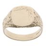 9ct Yellow Gold Patterned and Plain Signet Ring