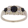 9ct Yellow Gold Cubic Zirconia and Sapphire Fancy Ring