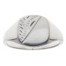 Silver Half Patterned Signet Ring By Icesia