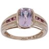 9ct Yellow Gold Rose Quartz and Pink Tourmaline Ring