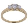 18ct Yellow Gold 0.59ct Brilliant Cut Diamond Trilogy Ring